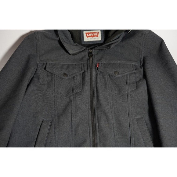 Levi's Workwear Jacket Mens Size‎ Small S In Blue Hooded And Lined - Picture 3 of 10